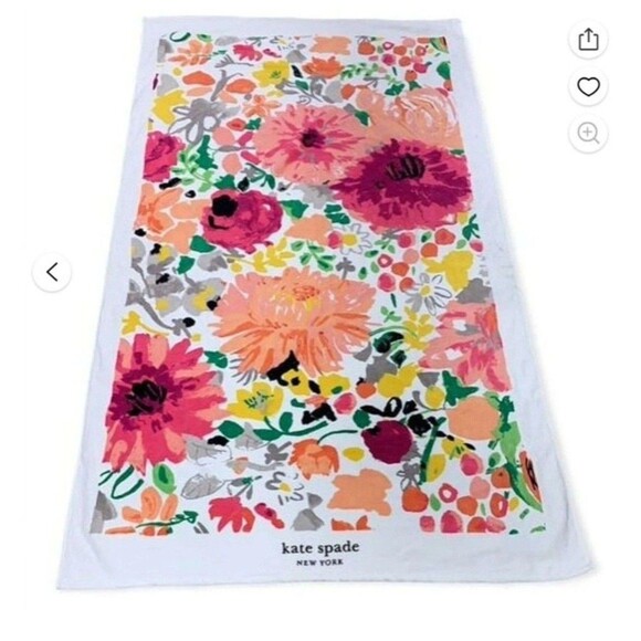 Kate Spade Oversized Wild Flower Beach Towel New With Tag - Picture 1 of 6